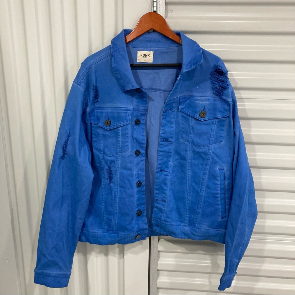 KDNK Women's Blue Denim Jacket